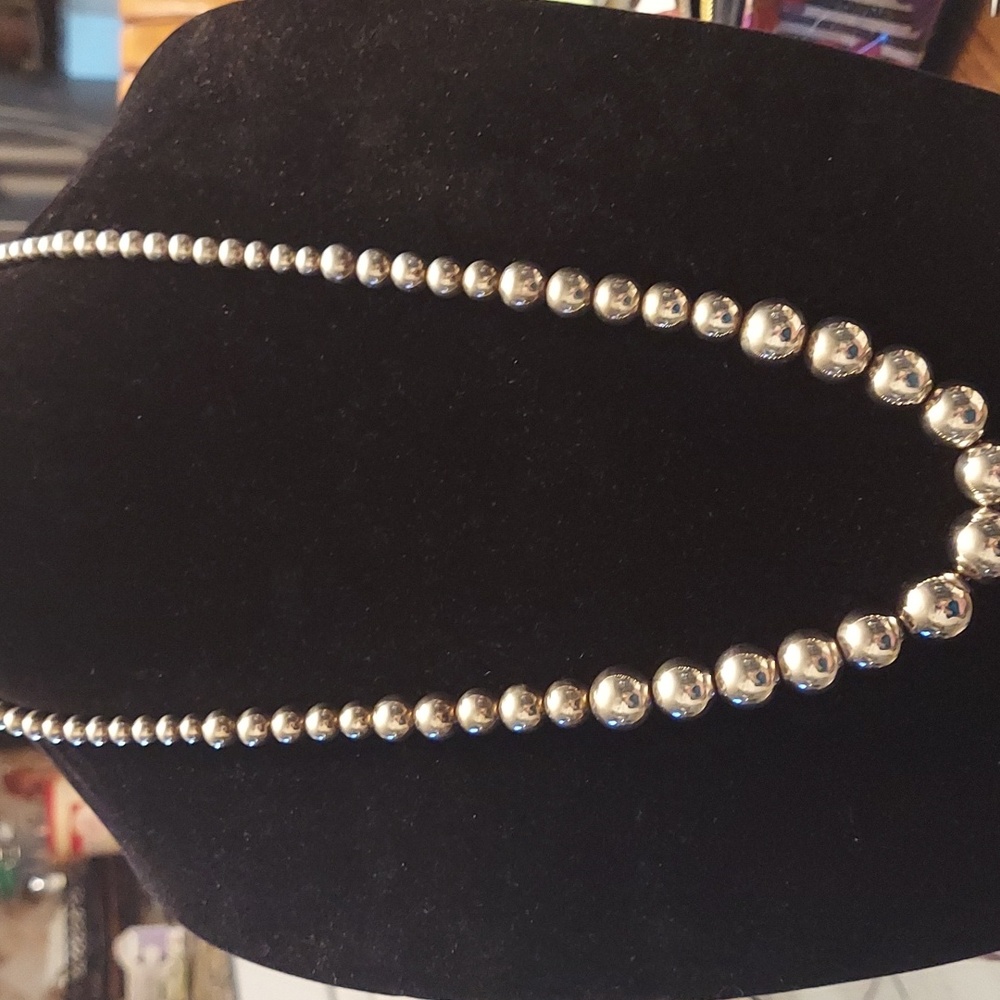 ONE DAY SALE Beaded sterling silver Korea necklace